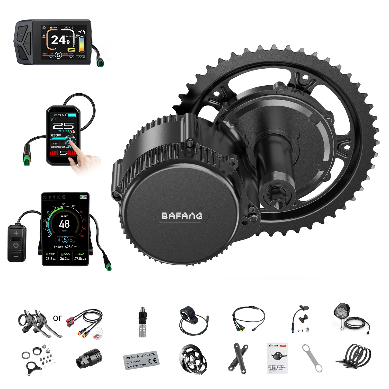 Torque Sensor Mid Drive Motor Kit - [Expédition locale US] Kit moteur central