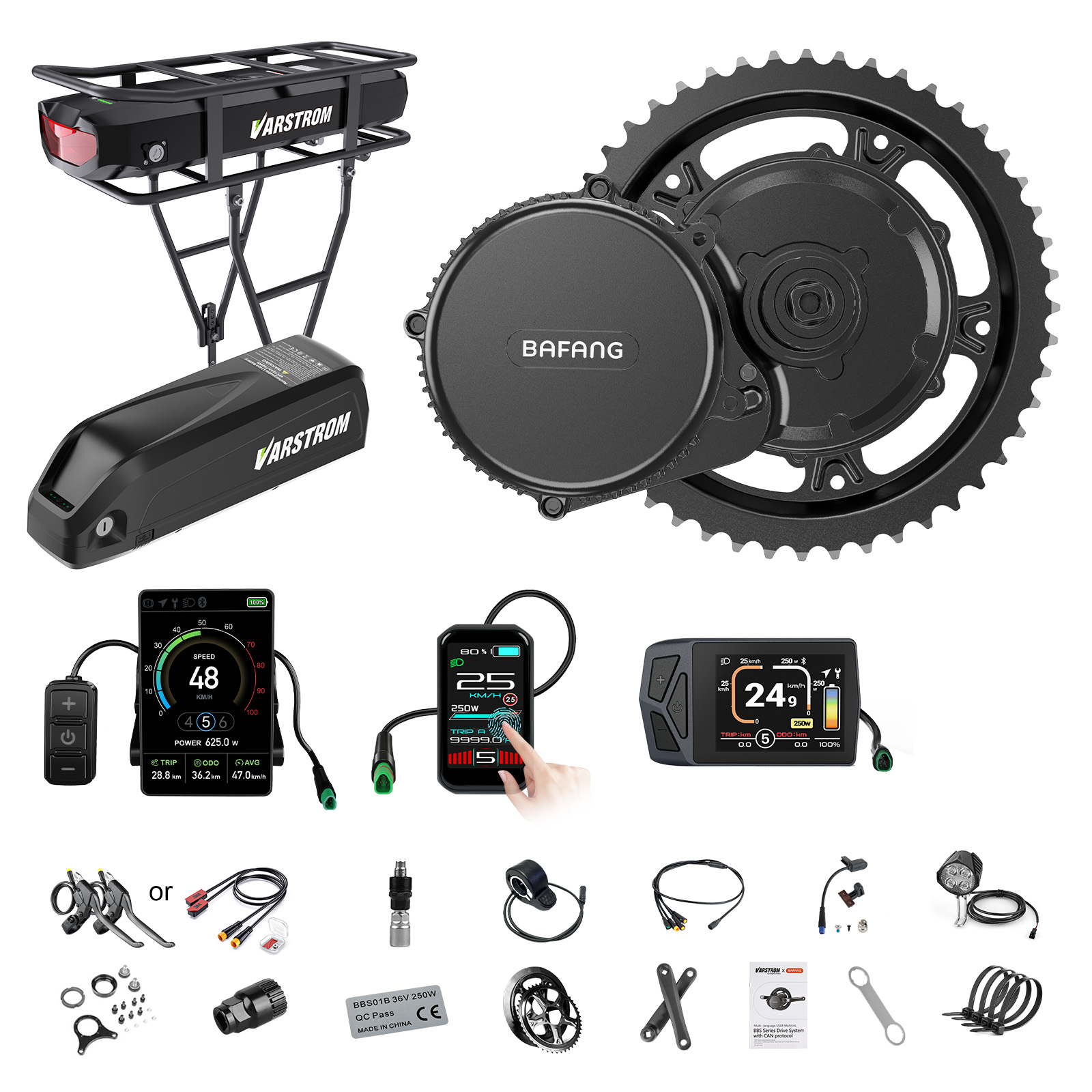 Torque Sensor Mid Drive Motor Kit - [Expédition US] Kit moteur central Bafang