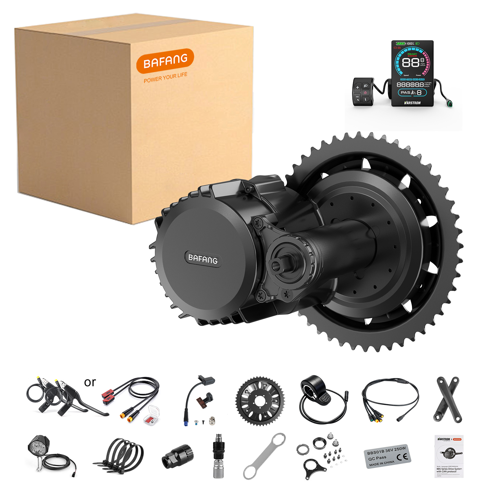 Mid Drive Conversion Kit 1000W - Bafang-Kit de motorisation de vélo électrique,