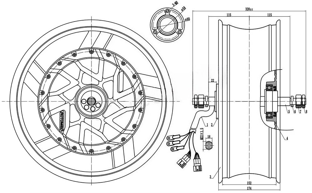 Moteur de roue électrique sans - 12000W Electric Motorcycle Hub Motor avis et prix