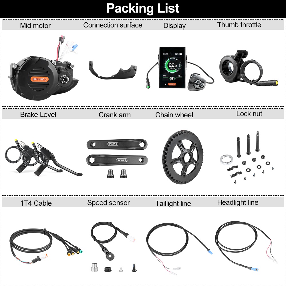 Kit de conversion de vélo carg - Mid Drive Conversion Kit 1000W avis et prix