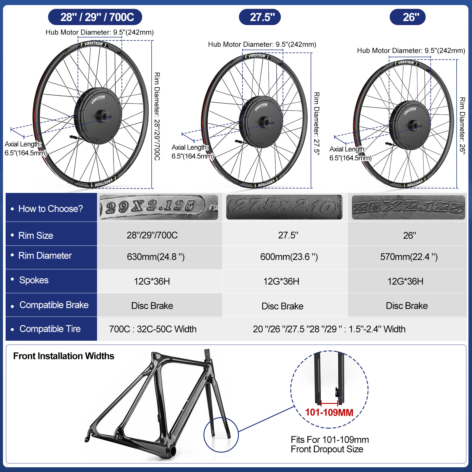 [Stock US] Kit Vélo Électrique - 48V 1500W Rear Hub Motor With Battery avis et prix